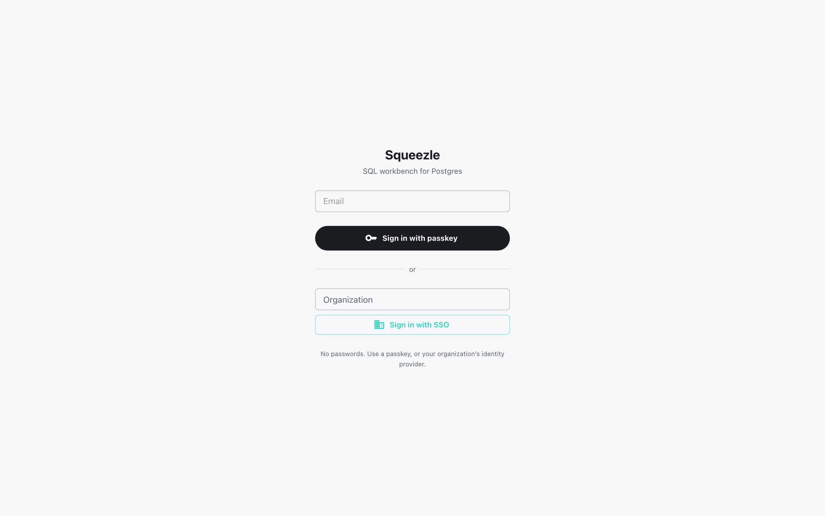 Passkeys first, SSO when you grow